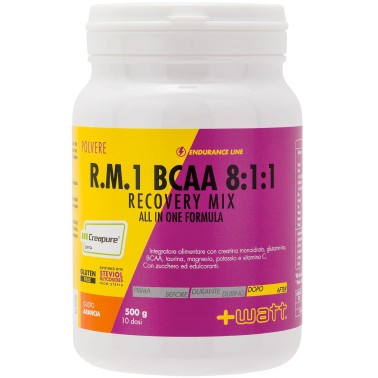 +Watt RM1 post allenamento con aminoacidi BCAA 8:1:1 taurina potassio creatina TONICI