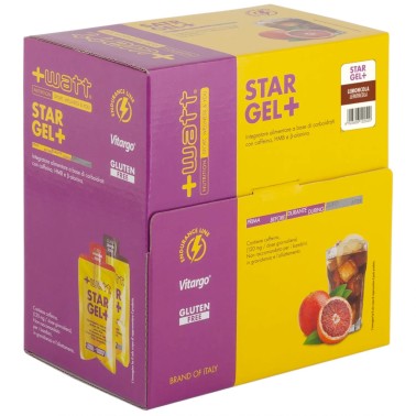 +WATT STAR GEL+ BOX 50pz 40ml gel con vitargo beta alanina HMB maltodestrine