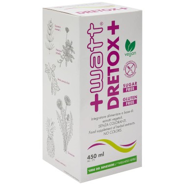 +Watt Dretox+ 450ml Drenante Snellente al tarassaco e betulla anti Cellulite