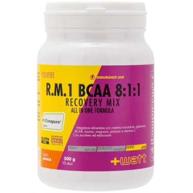 +Watt R.M.1 Bcaa 8:1:1 Recovery Mix - 500 gr AMINOACIDI BCAA 8.1.1