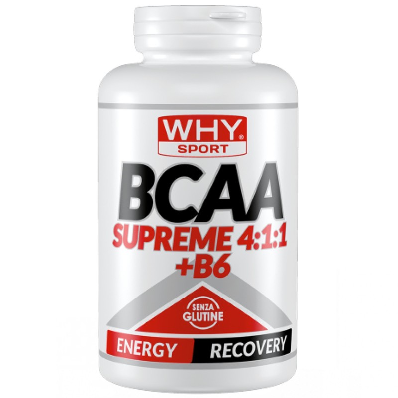 WHY SPORT BCAA SUPREME 4:1:1 200 cpr Aminoacidi Ramificati 411 + Vitamina b6 AMINOACIDI 3.1.2 - 4.1.1 - 10.1.1 - 12.1.1