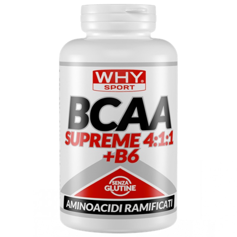 Why Sport Bcaa supreme 4:1:1 100 cpr Aminoacidi Ramificati 411 + Vitamina b6 AMINOACIDI 3.1.2 - 4.1.1 - 10.1.1 - 12.1.1