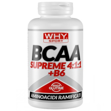Why Sport Bcaa supreme 4:1:1 100 cpr Aminoacidi Ramificati 411 + Vitamina b6 AMINOACIDI 3.1.2 - 4.1.1 - 10.1.1 - 12.1.1