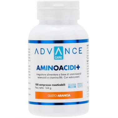 Advance Care Aminoacidi+ - 100 cpr masticabili AMINOACIDI COMPLETI / ESSENZIALI