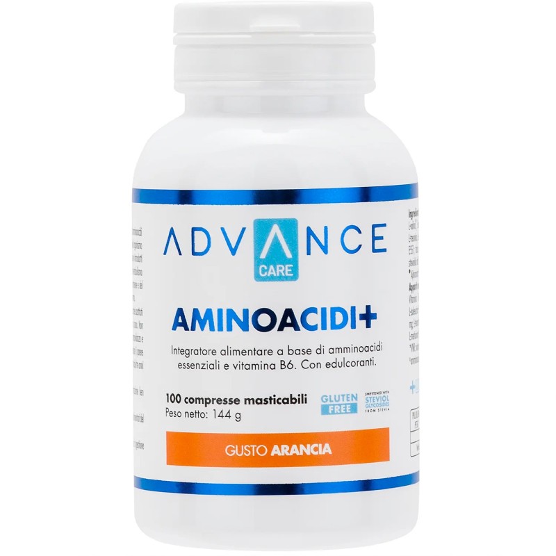 Advance Care Aminoacidi+ - 100 cpr masticabili AMINOACIDI COMPLETI / ESSENZIALI