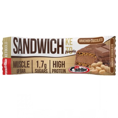 Pronutrition Muscle Sandwich Keto Friendly - 1 barretta da 57 gr BARRETTE ENERGETICHE