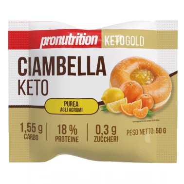 Pronutrition Ciambella Keto Ripiena di Purea agli Agrumi - 1 ciambella da 50 gr AVENE - ALIMENTI PROTEICI