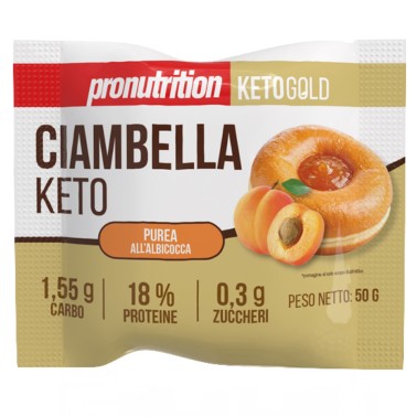 Pronutrition Ciambella Keto Ripiena di Purea all'Albicocca - 1 ciambella da 50 gr AVENE - ALIMENTI PROTEICI