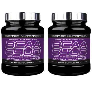 SCITEC NUTRITION BCAA 6400 375 x 2 Aminoacidi Ramificati 750 Compresse da 1 gr. AMINOACIDI BCAA