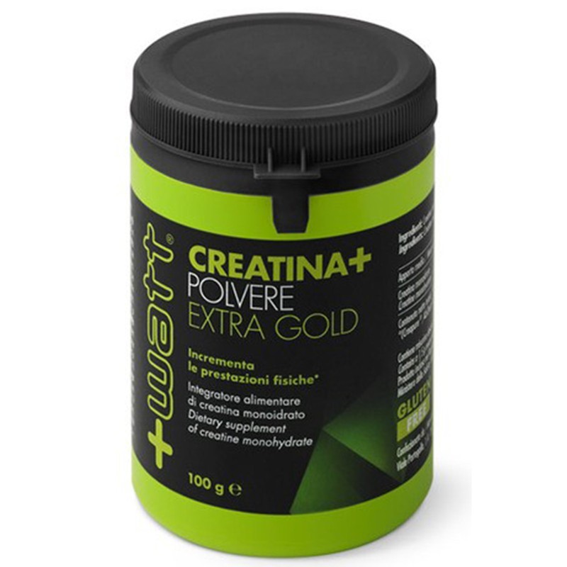 +WATT Creatina+ Pura Creatine Monoidrato in povere 100 gr. Extra Gold Creapure CREATINA