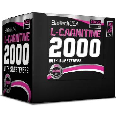 Biotech L-Carnitine 2000 20 Ampolle di Carnitina Liquida Alto Dosaggio CARNITINA