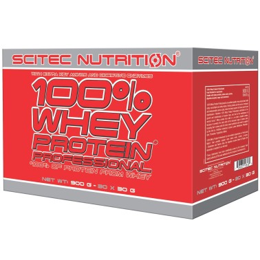 Scitec 100% Whey Protein Professional 30 Buste Monodose da 30 gr. Proteine Siero del Latte PROTEINE