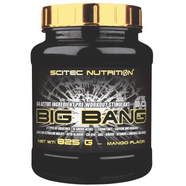 SCITEC BIG BANG 3.0 825g ARANCIO PRE WORKOUT CREATINA BCAA BETA ALANINA AAKG PRE ALLENAMENTO