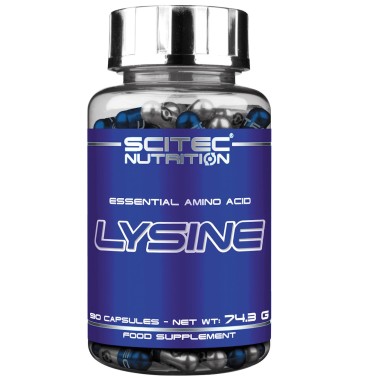 Scitec Nutrition Lysine 90 cps. Integratore di Aminoacido Lisina AMINOACIDI BCAA