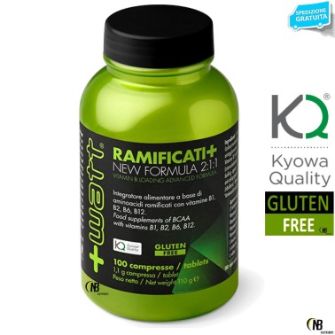 +WATT Ramificati+ 100 cpr. New Formula 2:1:1 Bcaa Aminoacidi Kyowa + Vitamine B AMINOACIDI KYOWA