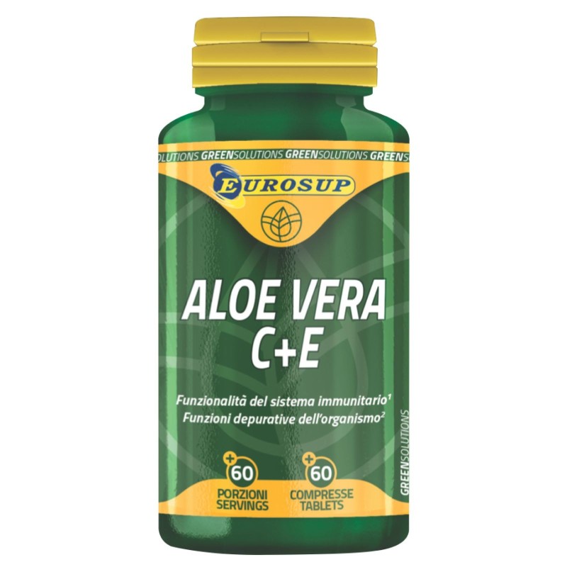 Eurosup Aloe Vera 60 compresse Integratore di Aloe con Vitamina C e E BENESSERE-SALUTE