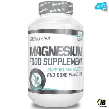 Biotech Usa Magnesium 120 caps. Integratore di puro Magnesio in capsule SALI MINERALI