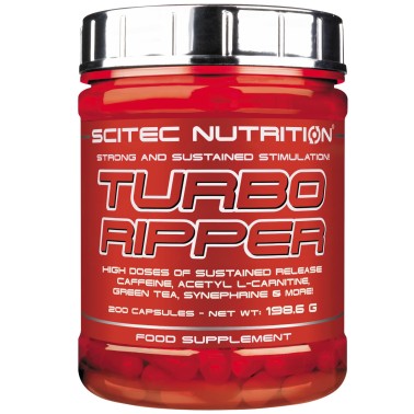 Scitec Turbo Ripper 200 cps Termogenico brucia grassi dimagrante con carnitina BRUCIA GRASSI TERMOGENICI