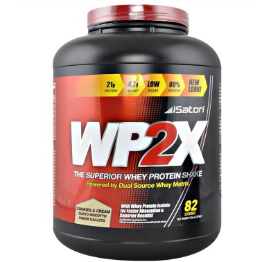 Isatori WP2X 2000 gr 2kg 100% Whey Proteine del Siero del Latte Isolate + SHAKER PROTEINE