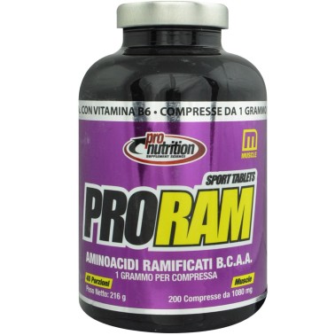 Pronutrition Proram 200 cpr Aminoacidi ramificati da 1 grammo con vitamina b6 AMINOACIDI BCAA