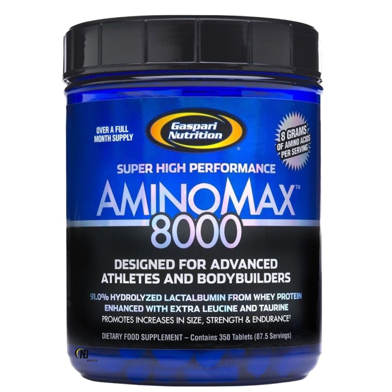 Gaspari Aminomax 8000 350 cpr. Pool Aminoacidi con Taurina e Creatina AMINOACIDI COMPLETI / ESSENZIALI