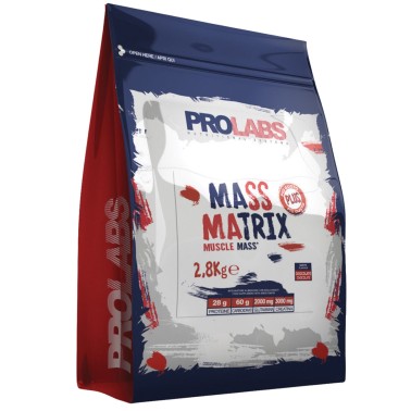 Prolabs Mass Matrix 2,8 kg Mega Mass Gainer con Proteine Creatina e Glutammina GAINERS AUMENTO MASSA