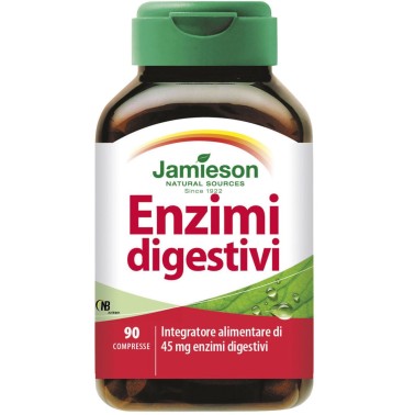 Jamieson Enzimi Digestivi 90 cpr.Bromelina Papaina Lattasi BENESSERE-SALUTE