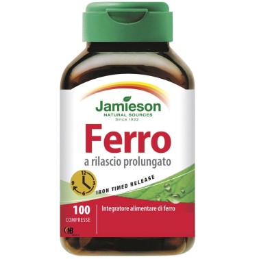 Jamieson Ferro a Rilascio Prolungato 100 cpr. Integratore Alimentare BENESSERE-SALUTE