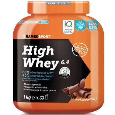 Named Sport High Whey 6.4 1 Kg Proteine con Enzimi e Vitamine PROTEINE