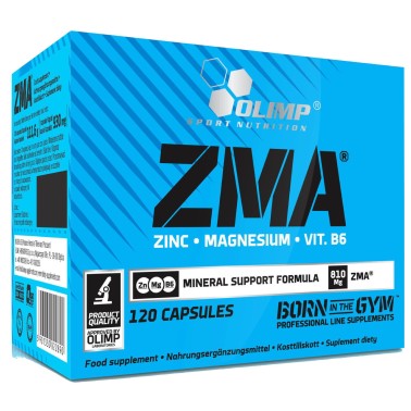 Olimp ZMA 120 caps Zinco Magnesio B6 Formula di Zmb6 TONICI