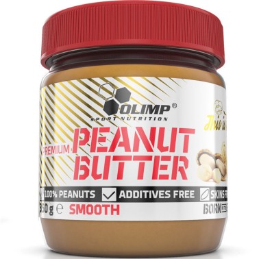 Olimp Peanut Butter Smooth 350 gr Burro d' Arachidi Naturale 25% proteine AVENE - ALIMENTI PROTEICI