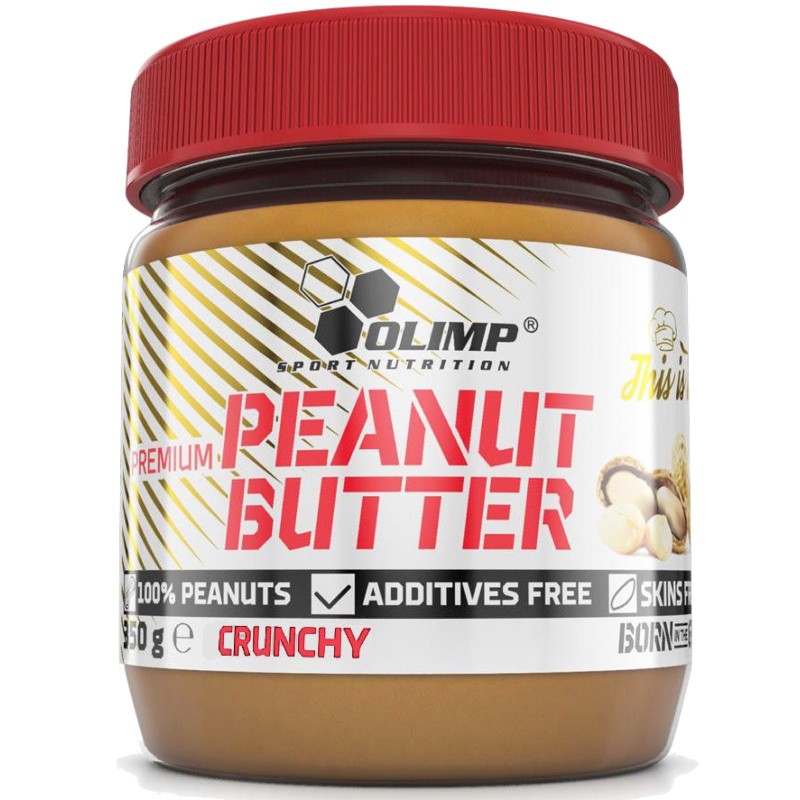 Olimp Peanut Butter Crunchy 350 gr Burro d' Arachidi Croccante 25% proteine AVENE - ALIMENTI PROTEICI