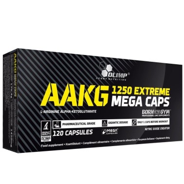 Olimp AAKG Extreme Mega Caps 1250 120 Arginina Alfa Cheto Glutarato ARGININA