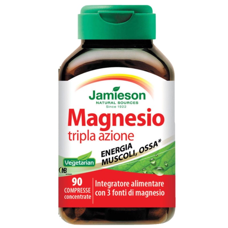 Jamieson Magnesio Tripla Azione 90 cpr Integratore Concentrato SALI MINERALI