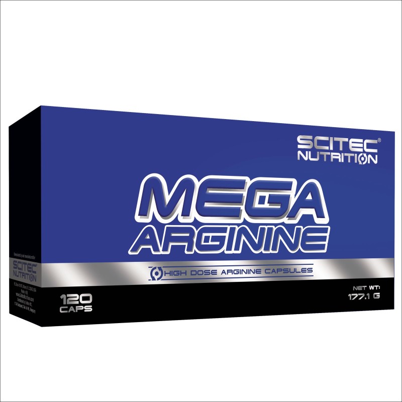 Scitec Nutrition Mega Arginine 120 cps. Arginina in Capsule Ossido Nitrico ARGININA