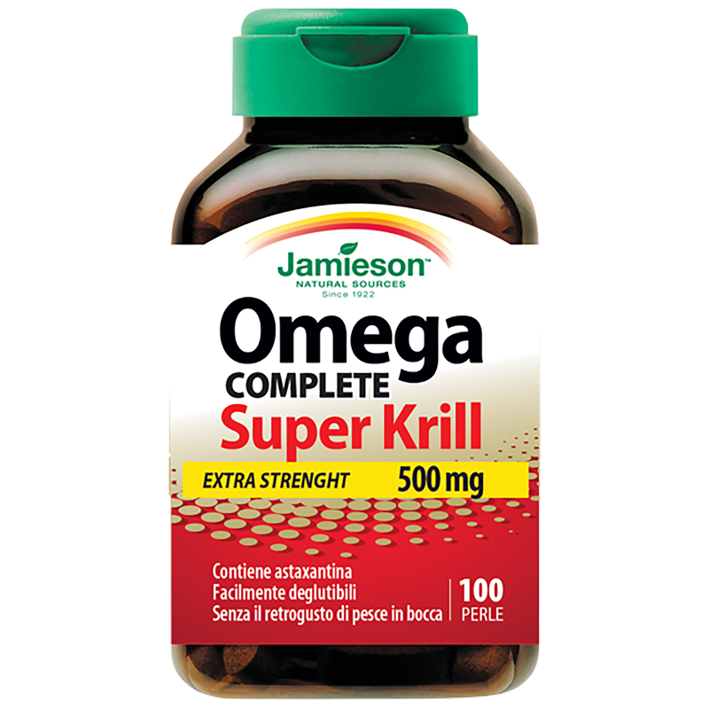 JAMIESON Omega Complete Super Krill Extra Strenght 500mg 100 perle OMEGA 3