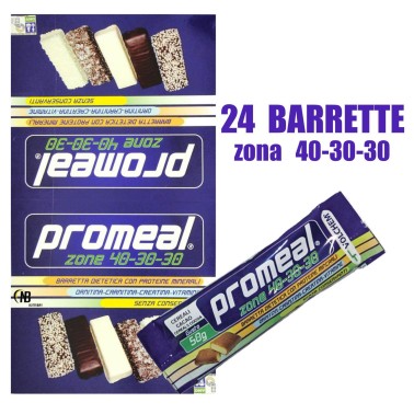 Volchem Promeal 24 Barrette Proteiche da 50 gr. per Dieta a Zona 40-30-30 BARRETTE ENERGETICHE
