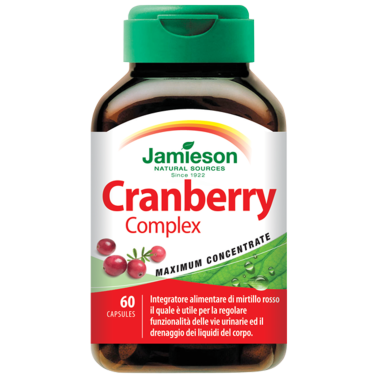 JAMIESON Cranberry Complex 60 caps Integratore di mirtillo rosso in vendita su Nutribay.it