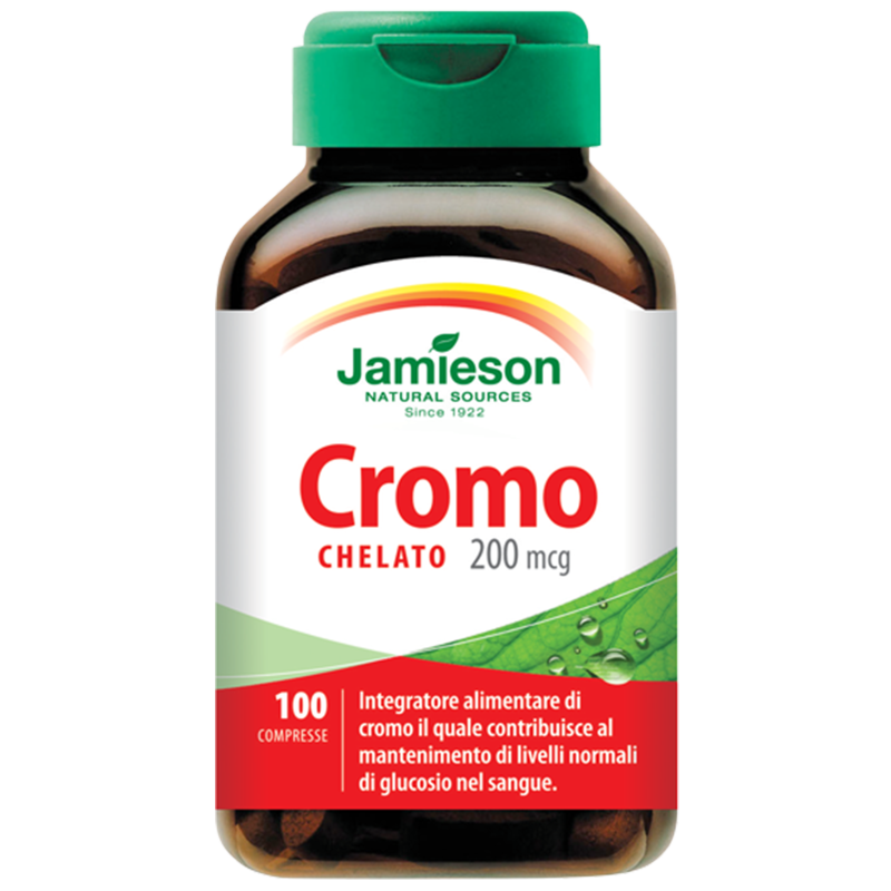 JAMIESON Cromo Chelato 200 mcg 100 compresse BENESSERE-SALUTE