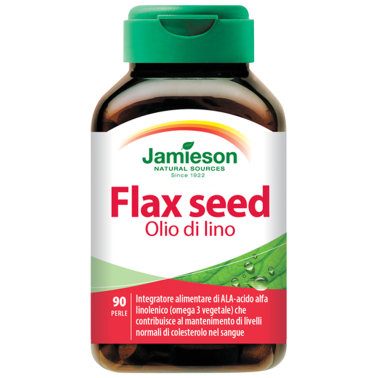 JAMIESON Flax Seed 90 perle Olio di semi di lino omega 3 e Ala OMEGA 3