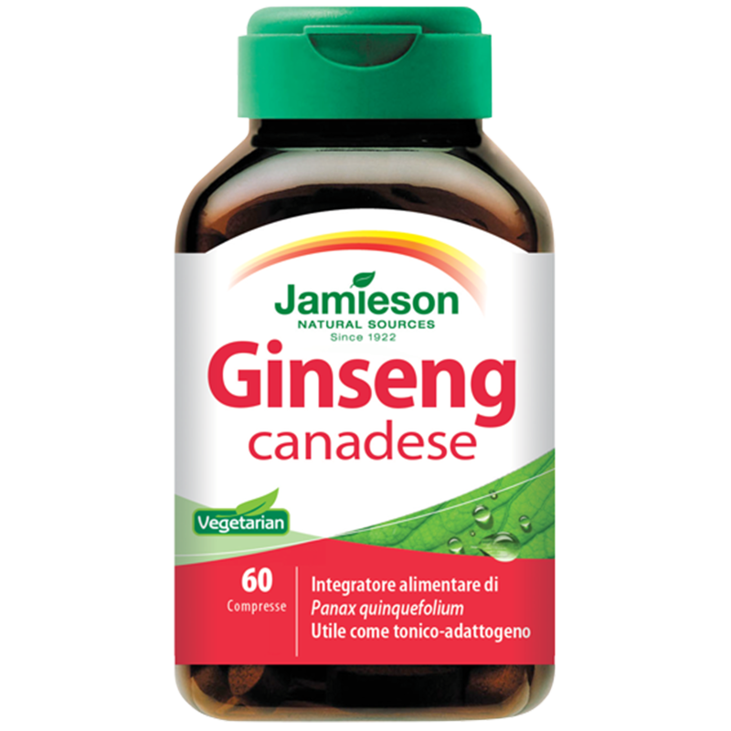 JAMIESON Ginseng Canadese 60 compresse CARBOIDRATI - ENERGETICI