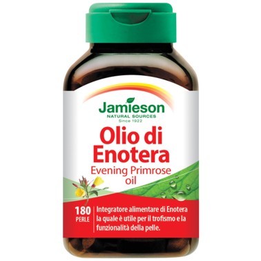 JAMIESON Olio di Enotera 180 perle Integratore per la Pelle BENESSERE-SALUTE