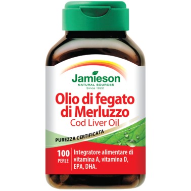 JAMIESON Olio di Fegato di Merluzzo 100 perle OMEGA 3