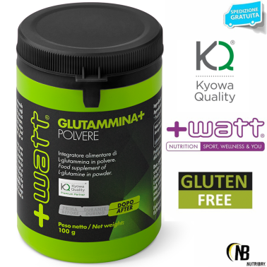 +WATT Glutammina+ 100 gr Pura Glutamina in Polvere Qualita' Kyowa Anticatabolico GLUTAMMINA