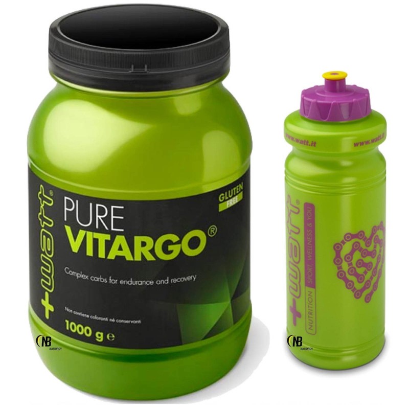 +Watt Pure Vitargo 1000 gr 1kg Carboidrati Complessi Rapidi + BORRACCIA CARBOIDRATI - ENERGETICI