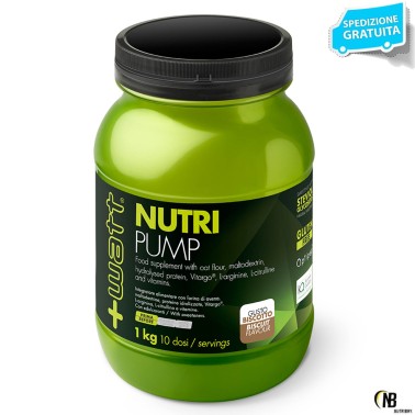 +Watt Nutri Pump 1 kg proteine idrolizzate Vitargo L-arginina L-citrullina e vitamine in vendita su Nutribay.it