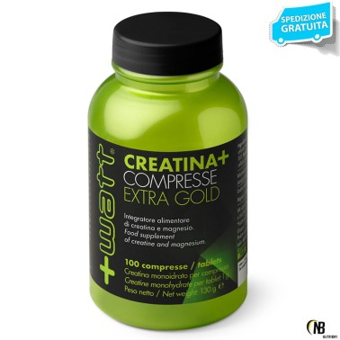 +WATT CREATINA EXTRA GOLD 100 cpr. PURA CREATINA EXTRA GOLD CREAPURE + MAGNESIO CREATINA