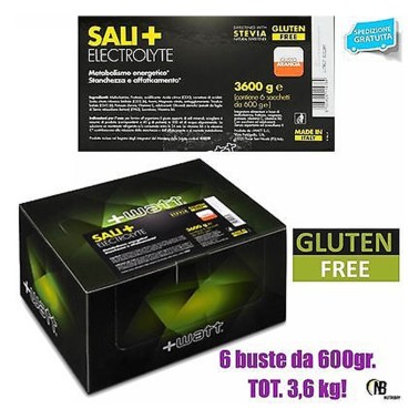 +WATT SALI+ Electrolyte 6x600 gr. Sali Minerali Magnesio Potassio Maltodetrine in vendita su Nutribay.it