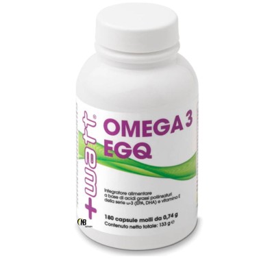 +WATT OMEGA3 EGQ 180cps integratore di Omega 3 EPA DHA Anti Colesterolo OMEGA 3