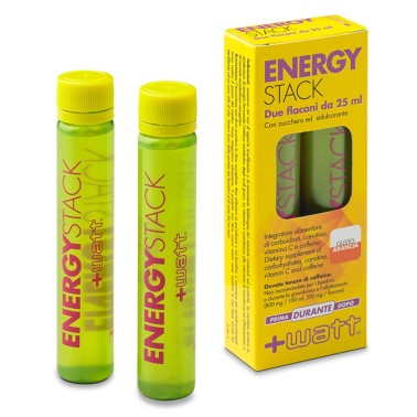 +WATT ENERGY STACK ENERGIA IMMEDIATA 32 FIALE con carnitina+vitamine+caffeina CARBOIDRATI - ENERGETICI
